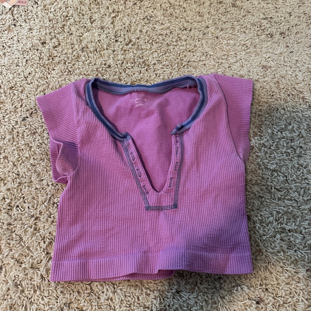 Urban Outfitters Pink & Purple Lounge Crop Top